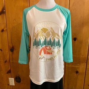 NWOT “I hate people” mountain shirt